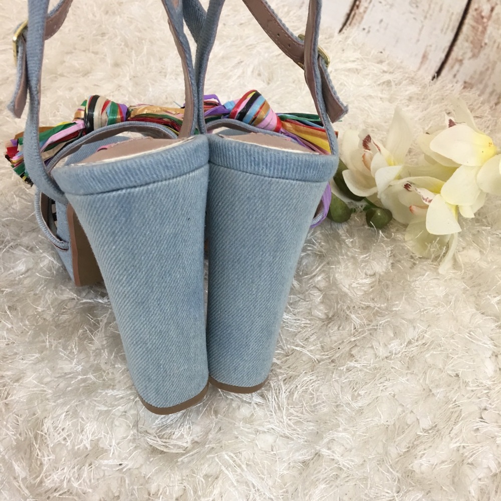 Betsy Johnson Knotted Bow Ankle Strap Heels Shoes - Picture 5 of 6